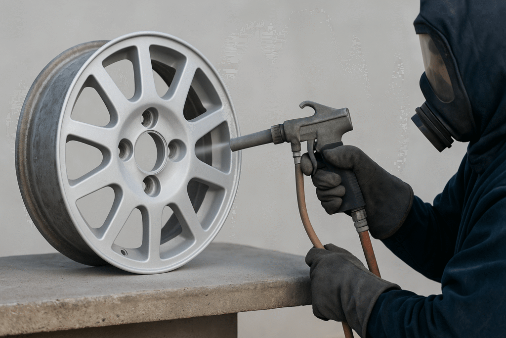 aluminium surface cleaning at JLN Sandblasting aluminium surface cleaning
